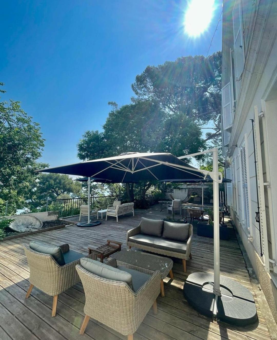 Villa-Chateau Les Terrasses - Tamaris, Plage Des Sablettes, Mer Au Bas De La Propriete La Seyne-sur-Mer Exteriör bild