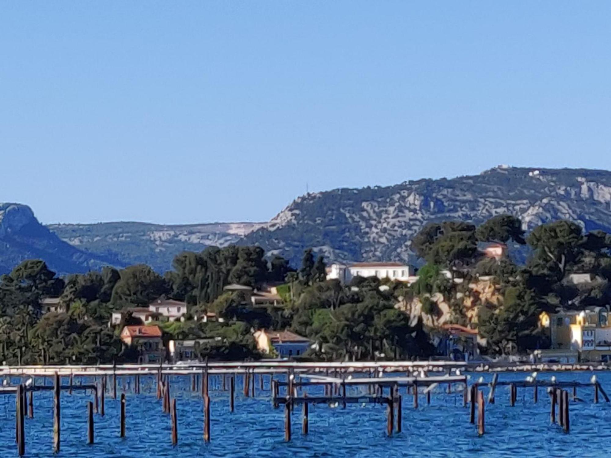 Villa-Chateau Les Terrasses - Tamaris, Plage Des Sablettes, Mer Au Bas De La Propriete La Seyne-sur-Mer Exteriör bild