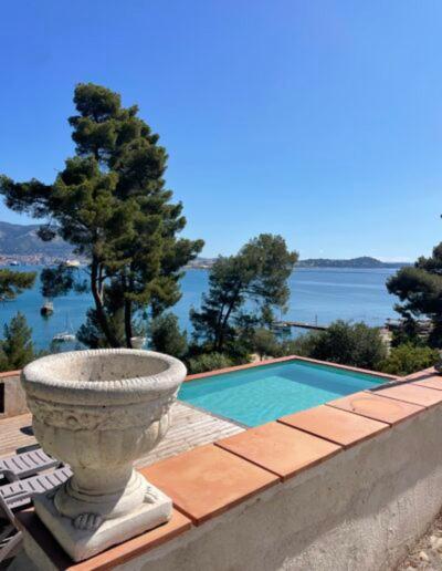 Villa-Chateau Les Terrasses - Tamaris, Plage Des Sablettes, Mer Au Bas De La Propriete La Seyne-sur-Mer Exteriör bild