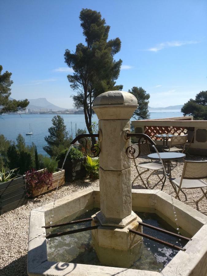 Villa-Chateau Les Terrasses - Tamaris, Plage Des Sablettes, Mer Au Bas De La Propriete La Seyne-sur-Mer Exteriör bild